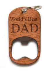 Customizable Wooden Key Chain Bottle Opener
