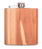 Cedar Wood Flask with Custom Engraving