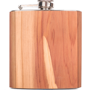 Cedar Wood Flask with Custom Engraving