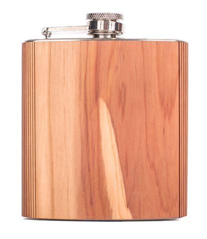 Cedar Wood Flask with Custom Engraving
