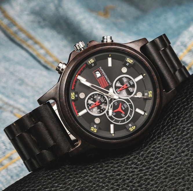 Capitol - Ebony Wood Watch 