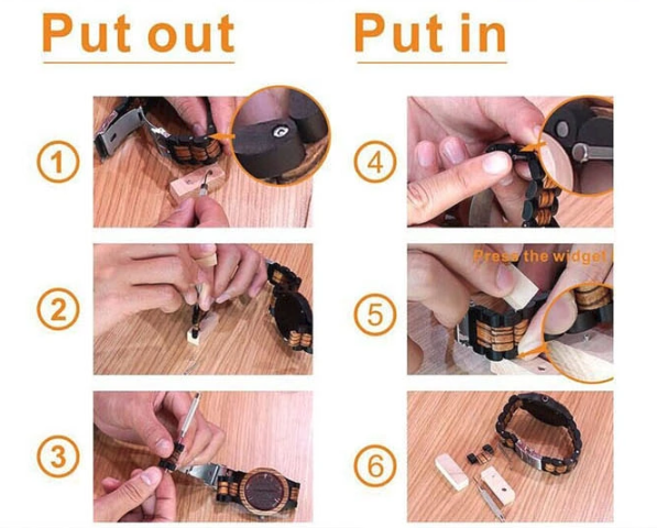 Wood Watch Link Removal Sizing Guide