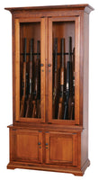 American Made Solid Wood Gun Cabinet - 10 Gun Capacity 