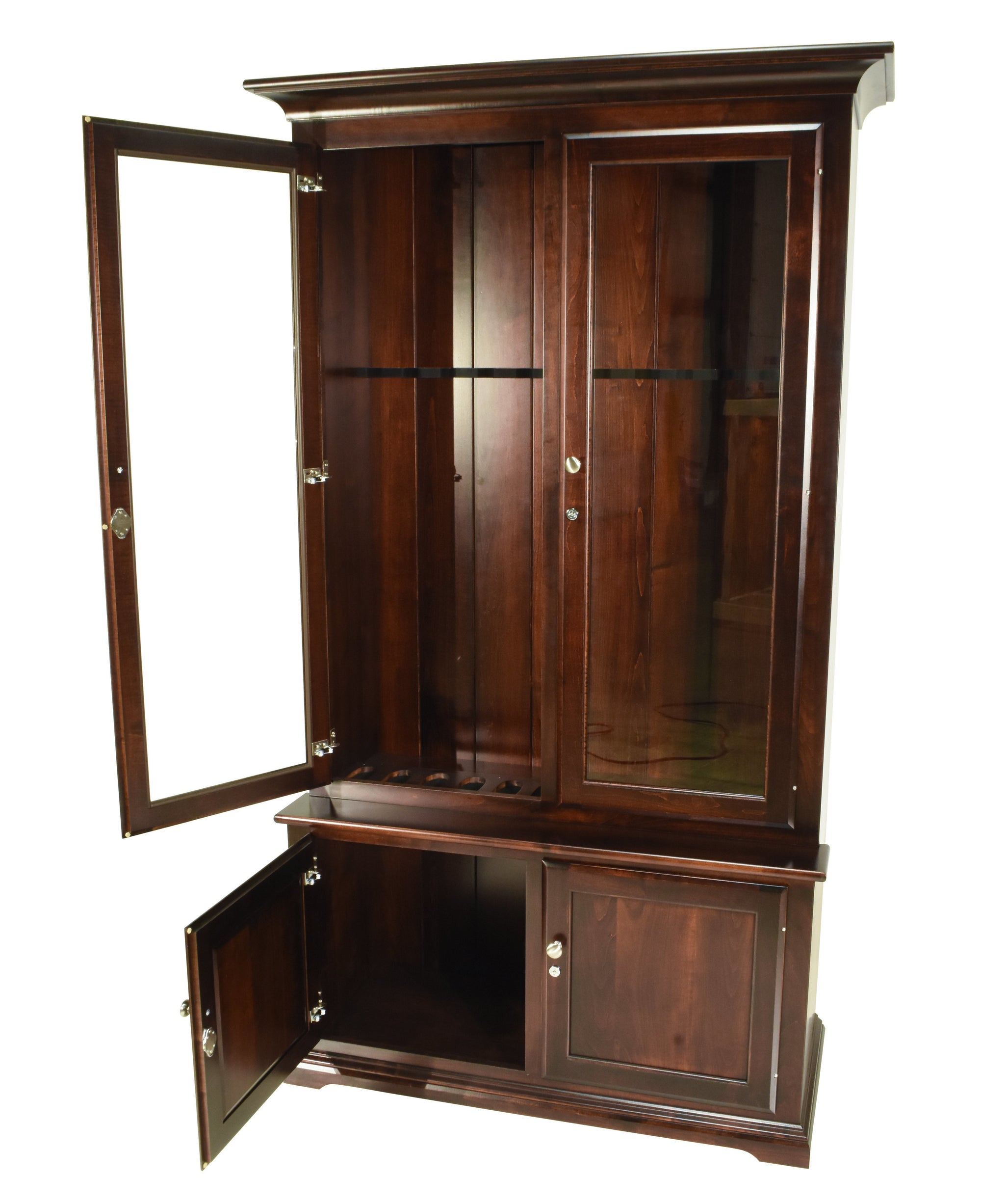 The Houston - Amish Solid Wood Gun Cabinet - 12 Gun Capacity