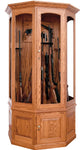 Amish 16 Gun Wall Cabinet with Rotating Gun Rack Carousel
