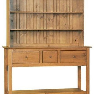 Amish Country Style Open Shelf Hutch - Harvest Pine Stain