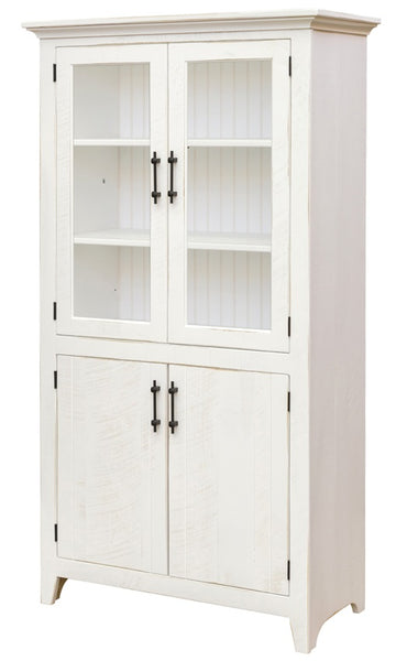 Tuttle - Amish 4-Door Pantry Cabinet / Glass Doors