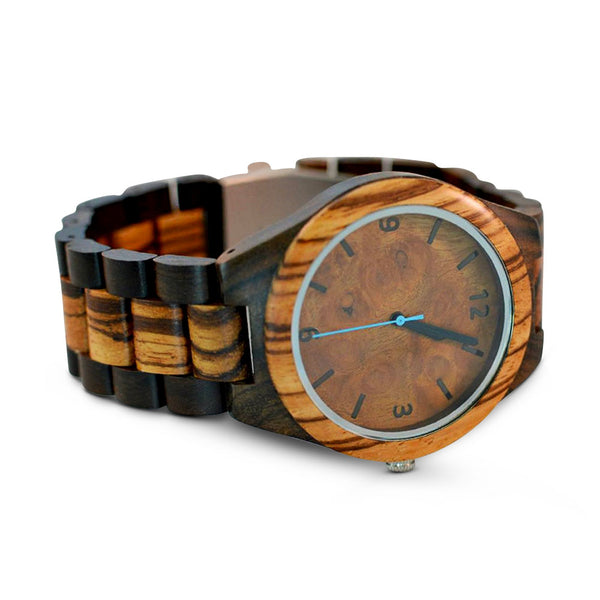 Custom Engraved Burl Wood Watch