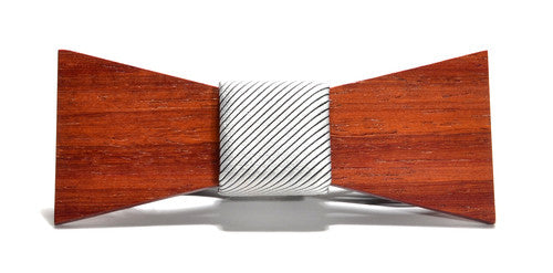 The Apollo / Wooden Bow Tie / Silk Knot