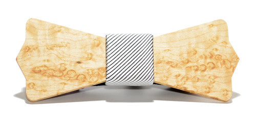 The Apollo / Wooden Bow Tie / Silk Knot