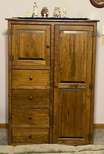 Amish Handcrafted Bedroom Armoire - Special Walnut Stain