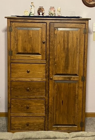 Amish Handcrafted Bedroom Armoire - Special Walnut Stain
