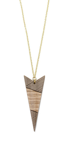 Arrow Necklace - Maple Wood