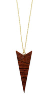 Arrow Necklace - Padauk Wood