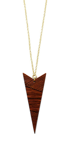 Arrow Necklace - Padauk Wood