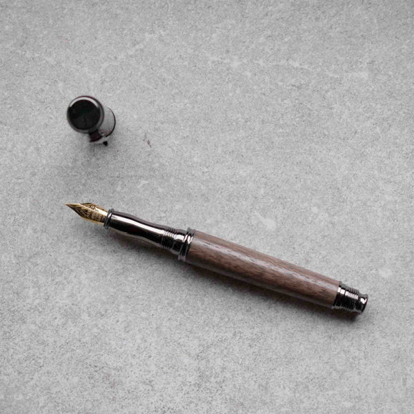 Admin - Hand Turned Walnut Wood Fountain Pen