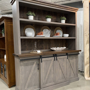 The Drayton - Amish Barn Door Open Top Hutch