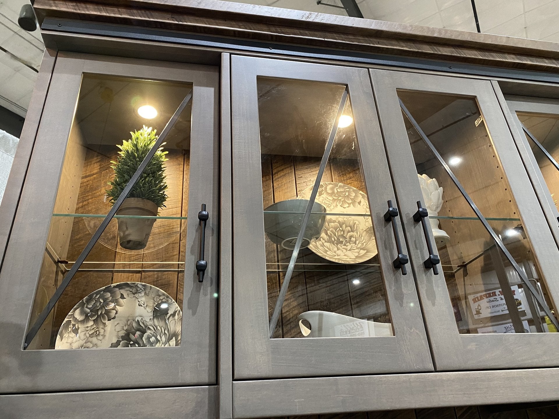 Avalon - Amish Handcrafted Barn Door Dining Hutch