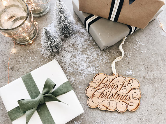 Baby's First Christmas - Wood Ornament