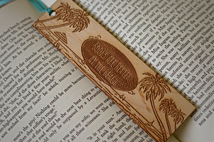 Books are Better at the Beach Wood Bookmark
