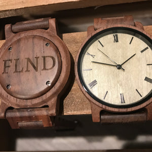 Custom Engraved Walnut Wood Watch
