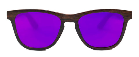 Camber Series / Ebony Wood / Polarized Sunglasses / Purple Lenses