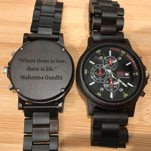 Custom Engraved Wood Watch