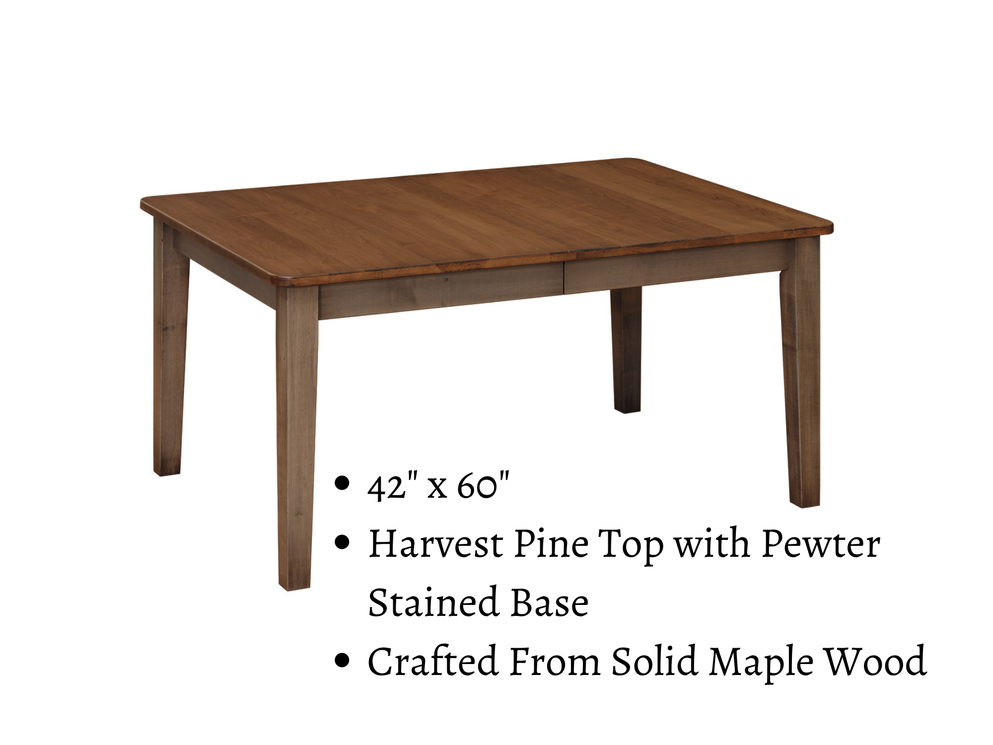 Capri - Amish Shaker Style Extension Dining Table