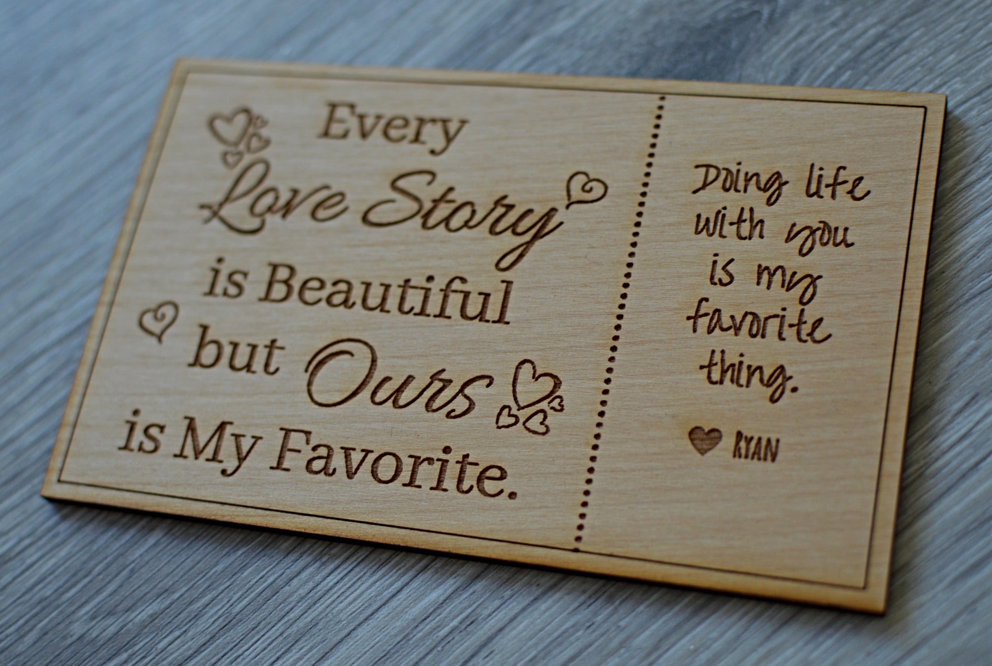 Every Love Story is Beautiful Personalized Card
