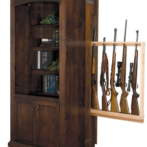 Handcrafted Bookcase with Hidden Gun Rack