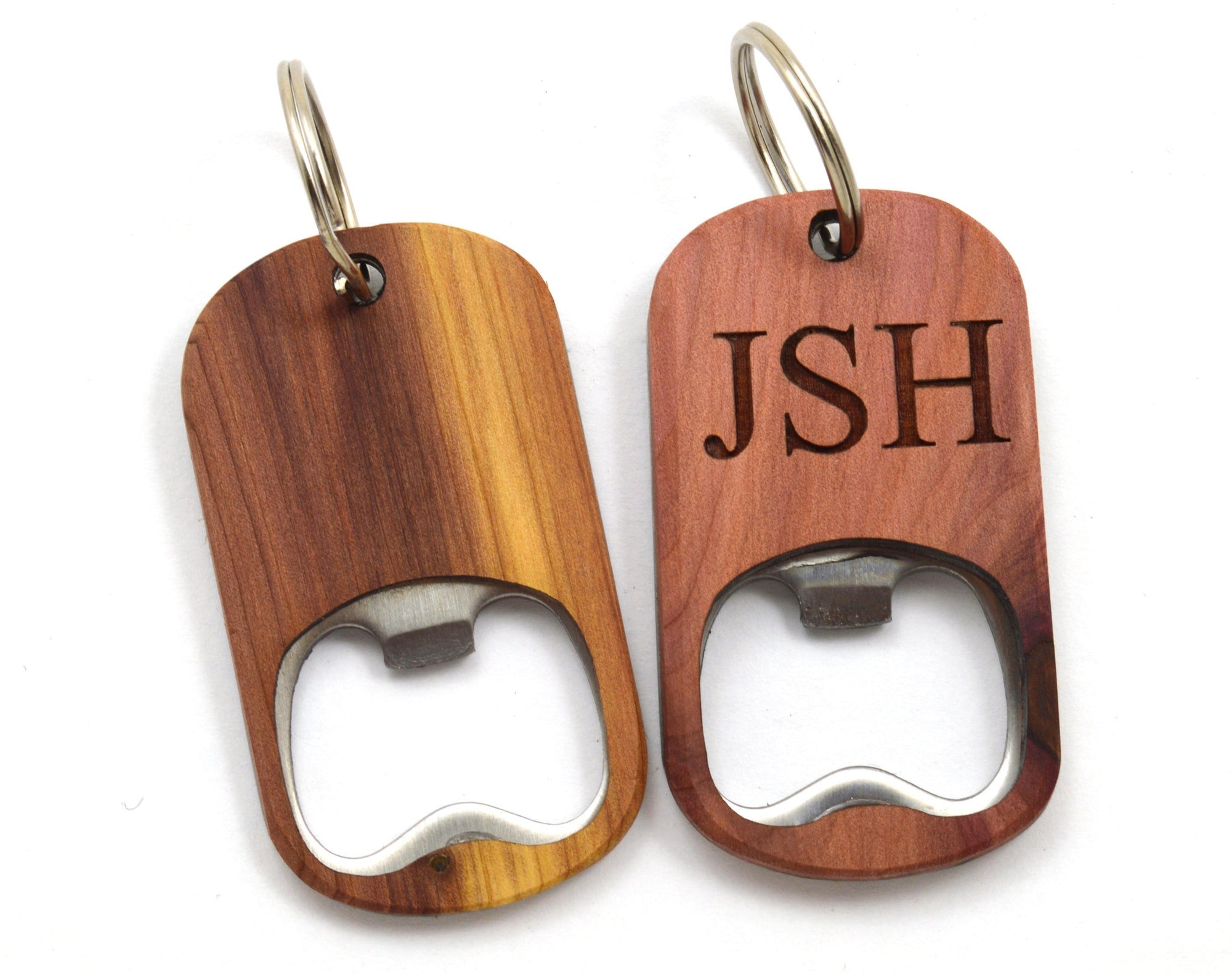 Customizable Wooden Key Chain Bottle Opener
