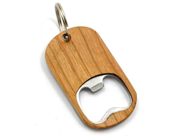 Customizable Wooden Key Chain Bottle Opener