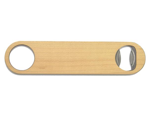 Solid Wood Bottle Opener with Custom Monogram or Engraving