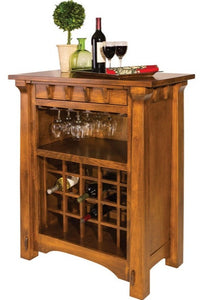 Manitoba - Solid Wood Wine Cabinet with Hidden Drawer
