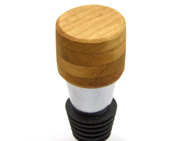 Cherry Wood Wine Stopper with Custom Engraving Option