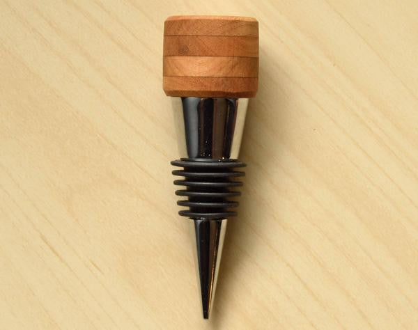 Cherry Wood Wine Stopper with Custom Engraving Option