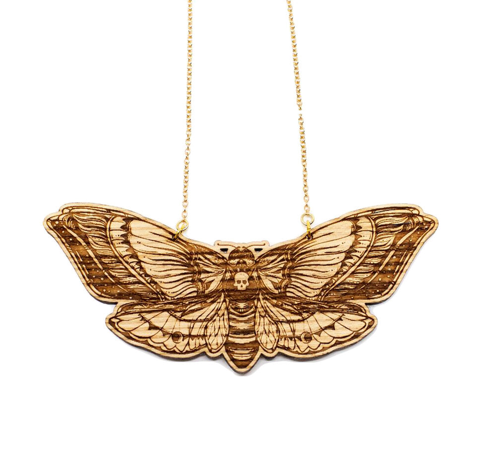 Death Moth Maple Necklace
