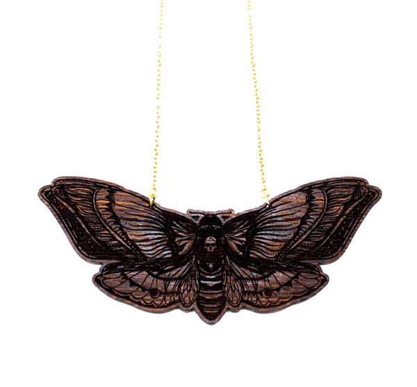 Death Moth Wenge Necklace