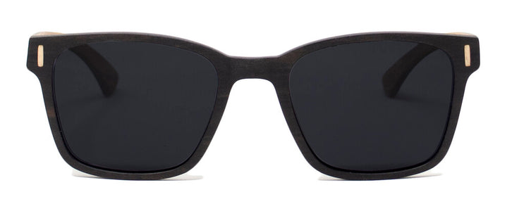 Denali - Ebony Wood & Carbon Fiber Hybrid Sunglasses - Front View