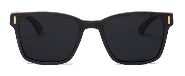Denali - Ebony Wood & Carbon Fiber Hybrid Sunglasses - Front View