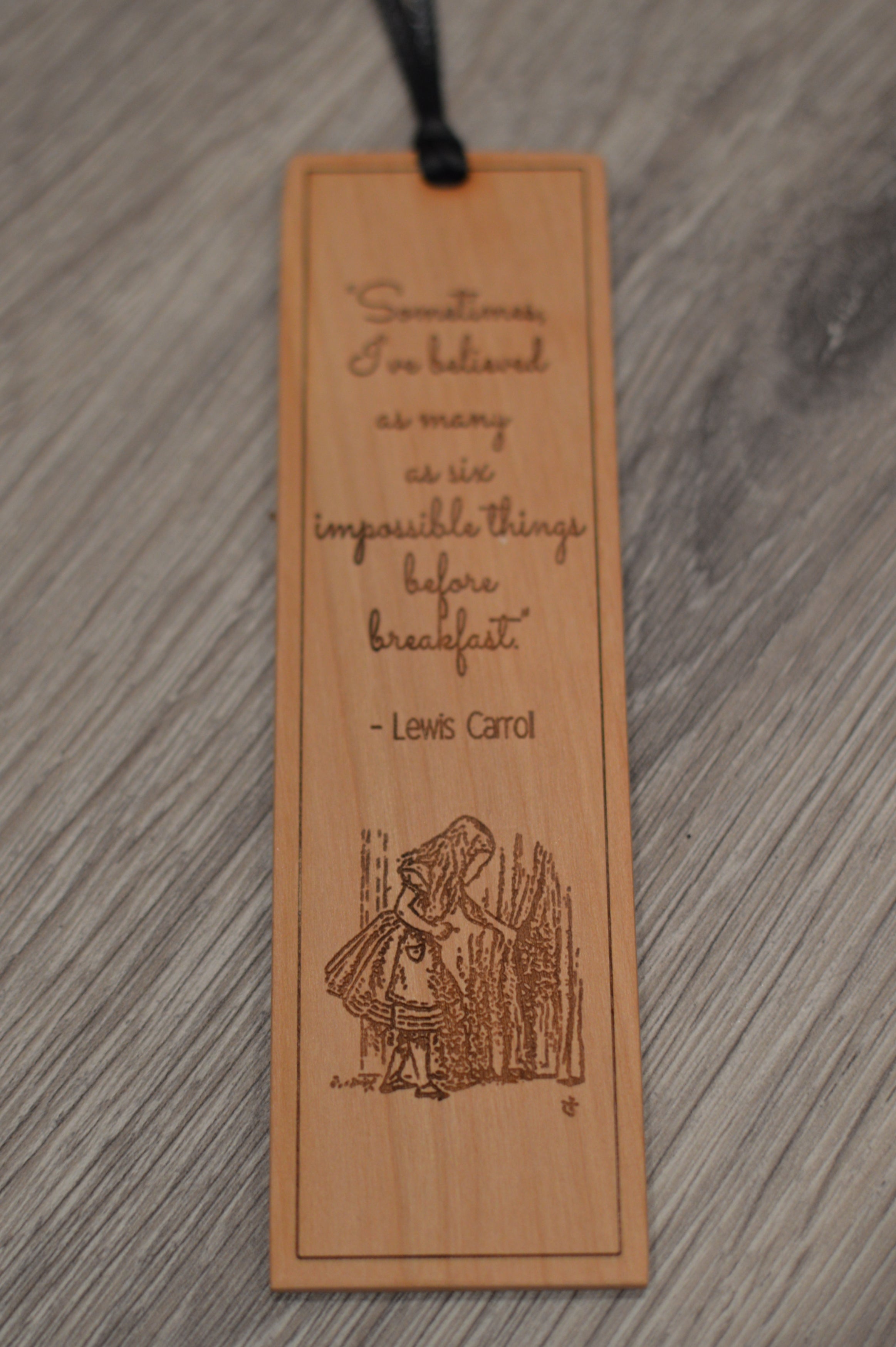 Wood 5th Anniversary Bookmark