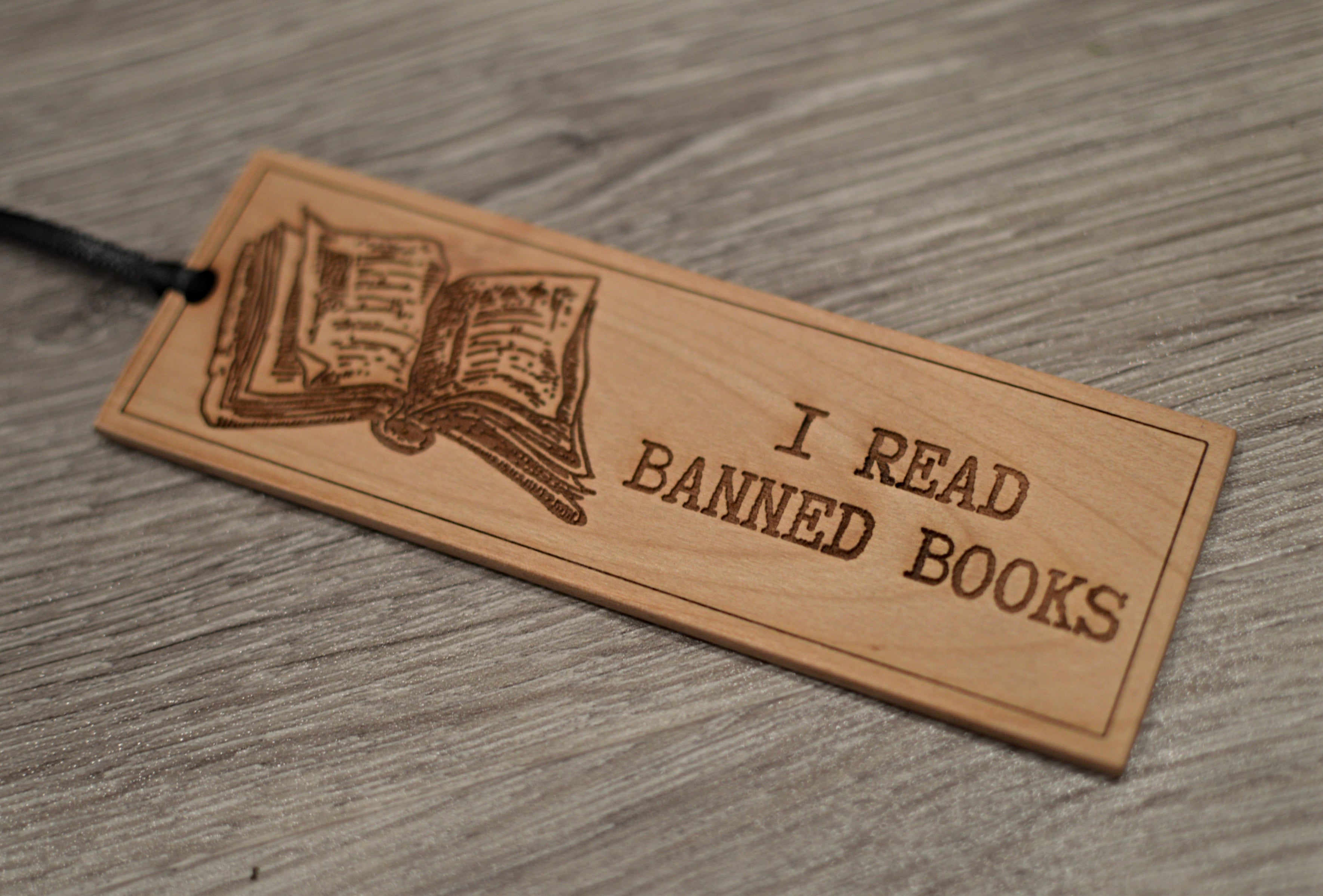 I Read Banned Books Wood Bookmark From The Wood Reserve i-read-banned-books-wood-bookmark-from-the-wood-reserve