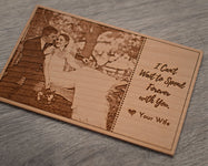 Personalized Wood Photo Card