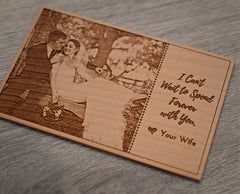 Personalized Wood Photo Card - The Wood Reserve