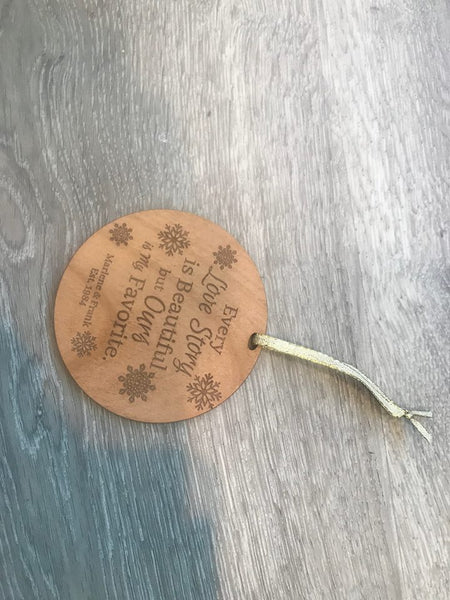 Every Love Story - Personalized Wood Ornament