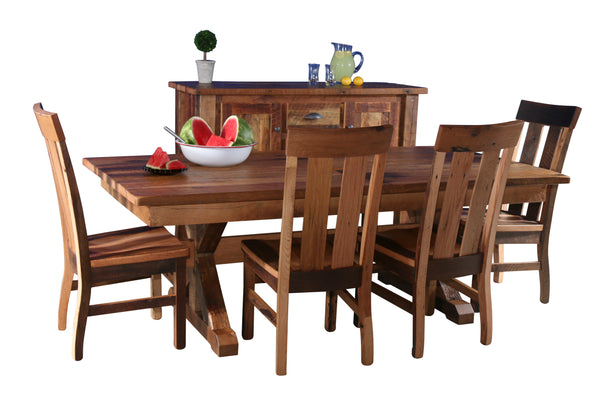 Fairfield - Reclaimed Barnwood Dining Trestle Table