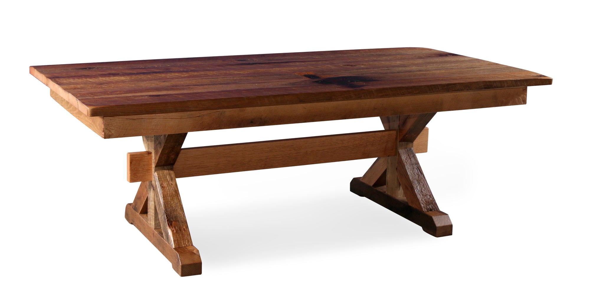 Fairfield - Reclaimed Barnwood Dining Trestle Table