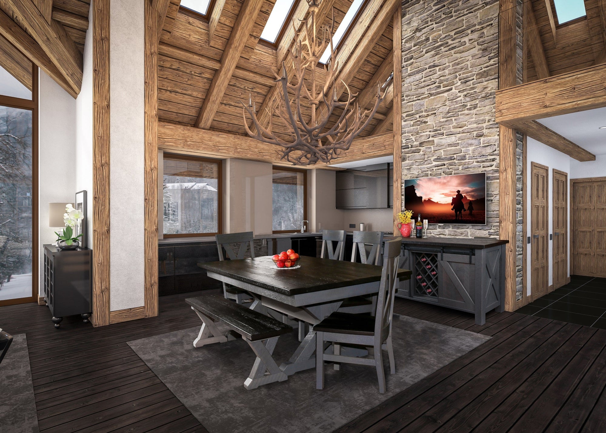 Fairfield - Barnwood Dining Room Furniture Set