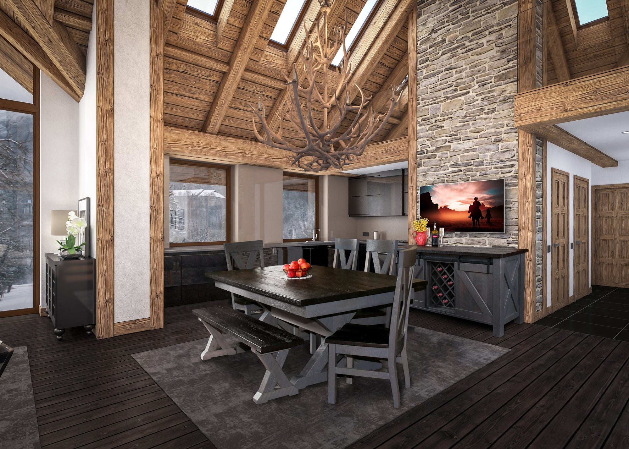 Fairfield - Reclaimed Barnwood Wine Server