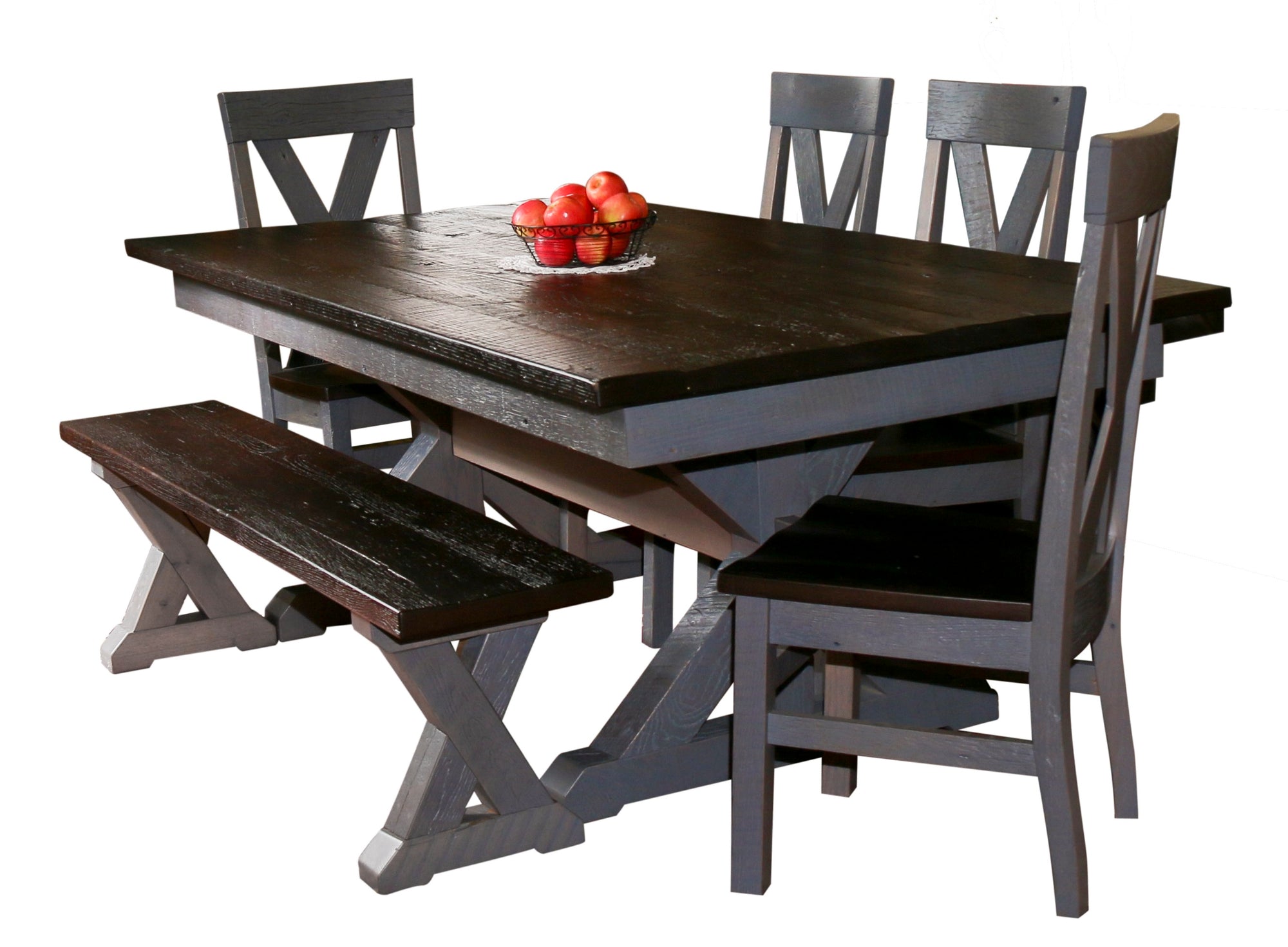 Fairfield Amish Barnwood Trestle Table